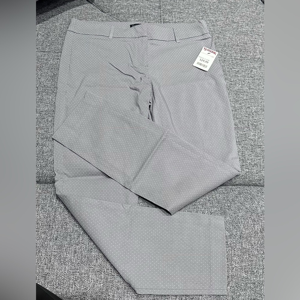 Polka dots gray pants, size 6
